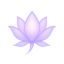 Soft lavender lotus with a gentle white glow, symbolizing innocence, purity, love, and sacred trust