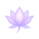 Soft lavender lotus with a gentle white glow, symbolizing innocence, purity, love, and sacred trust