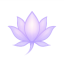 Soft lavender lotus with a gentle white glow, symbolizing innocence, purity, love, and sacred trust